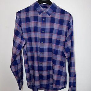 Vince Purple Plaid L/S Shirt - Sz L